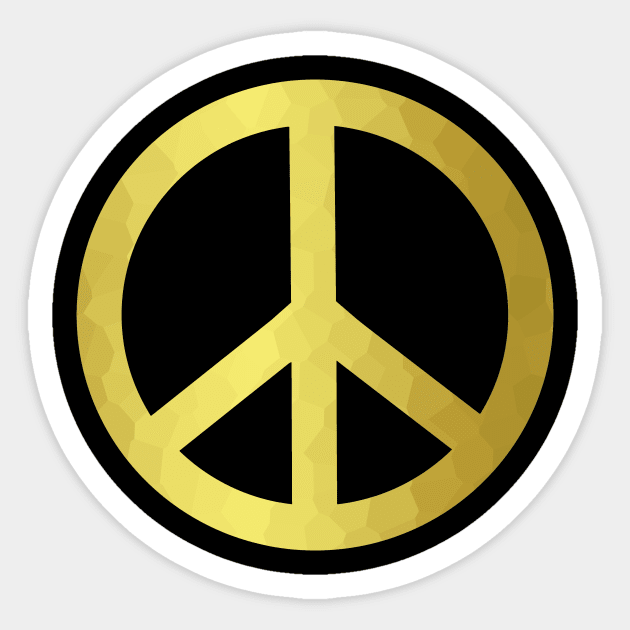 PEACE Sign Gold Sticker by SartorisArt1